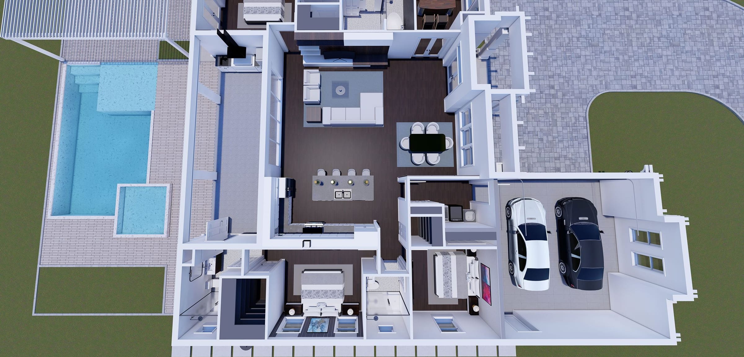 Talaus 3D floor plan, side view