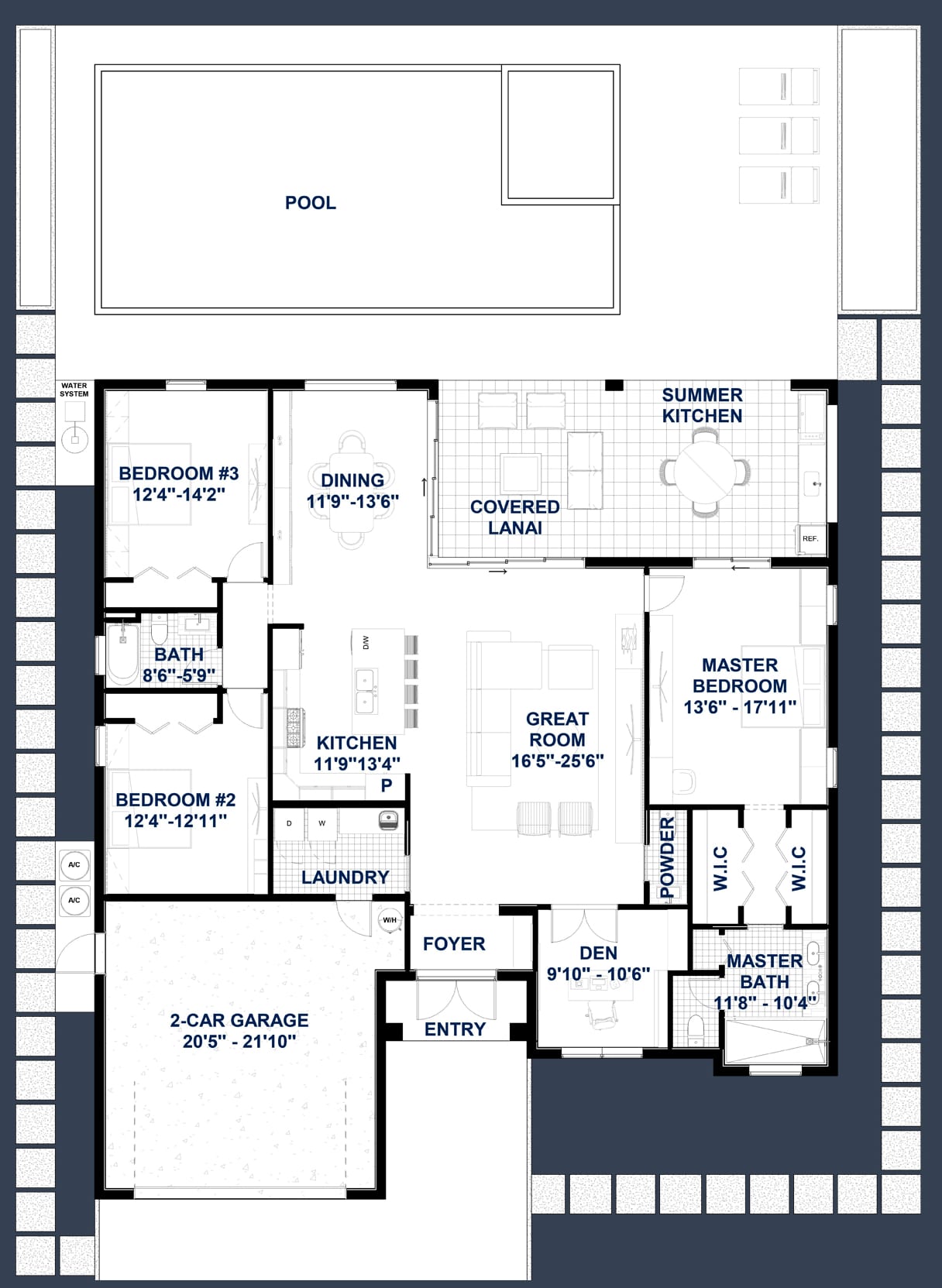 Telamon 2D floor plan with dimensions