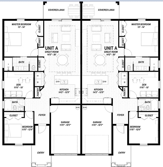 Telemus 2D floor plan with dimensions