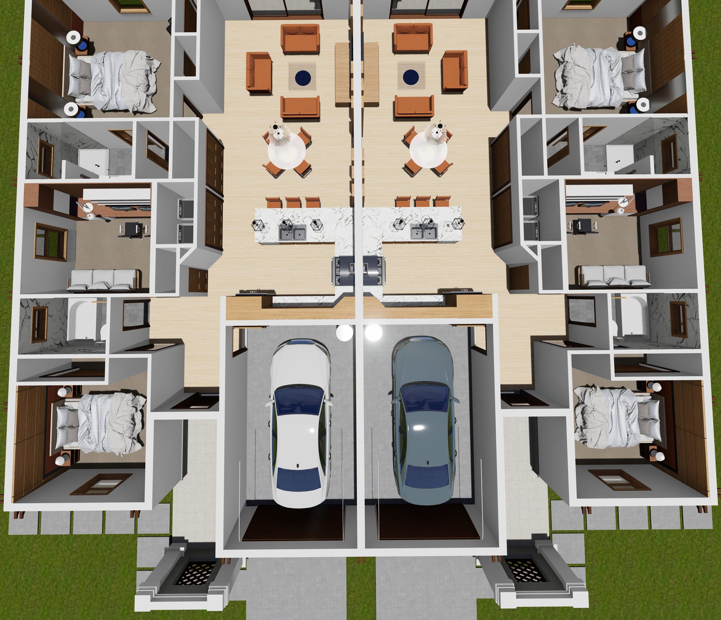 Telemus 3D floor plan, top-down