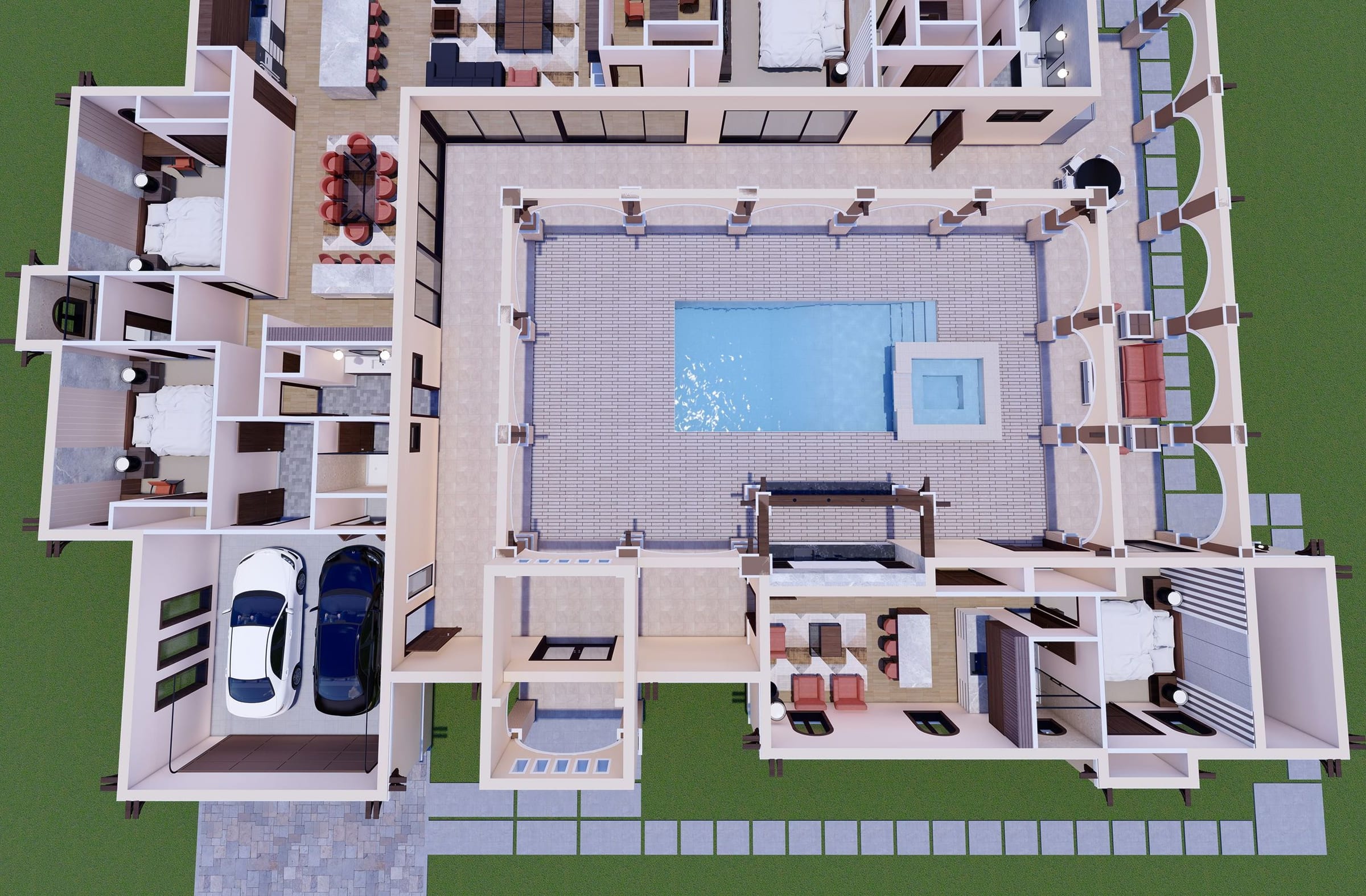 Tethys 3D floor plan, top-down