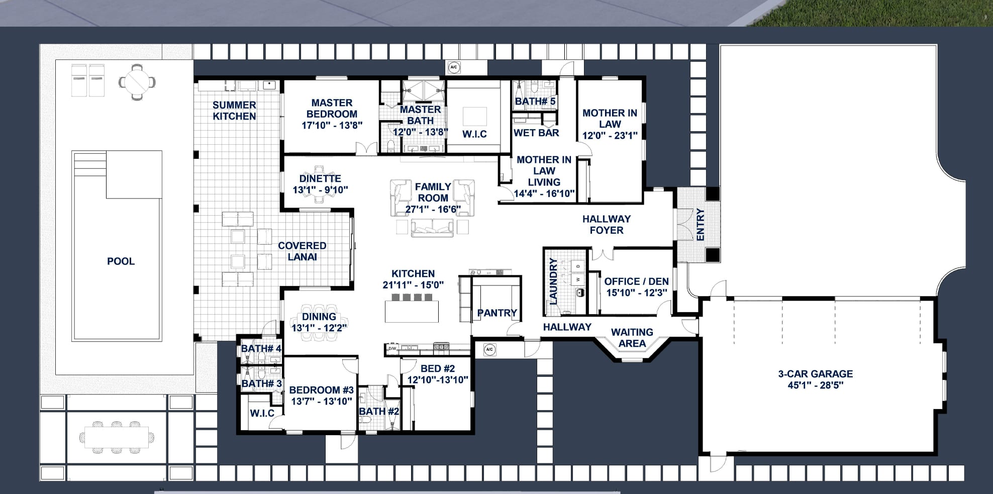 Thaumas 2D floor plan with dimensions