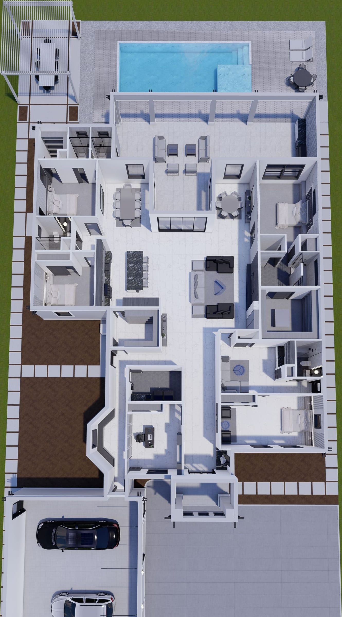 Thaumas 3D floor plan, top-down