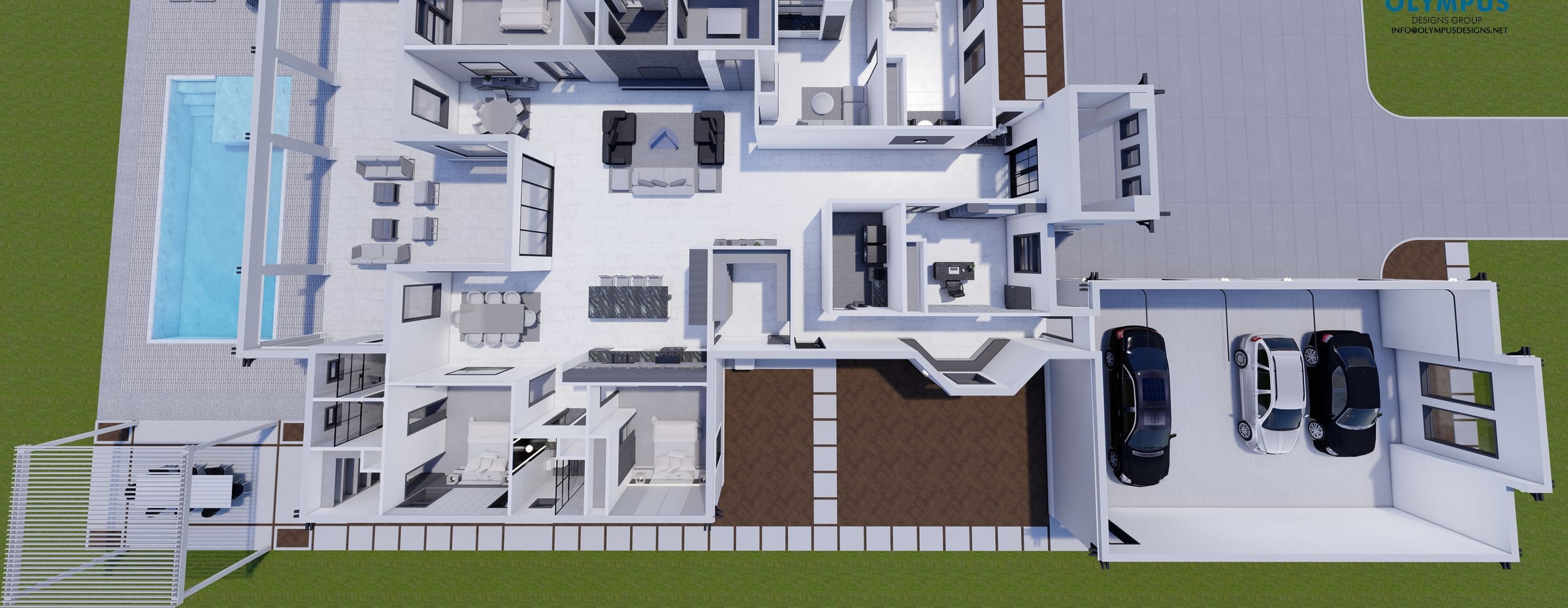 Thaumas 3D floor plan, side view