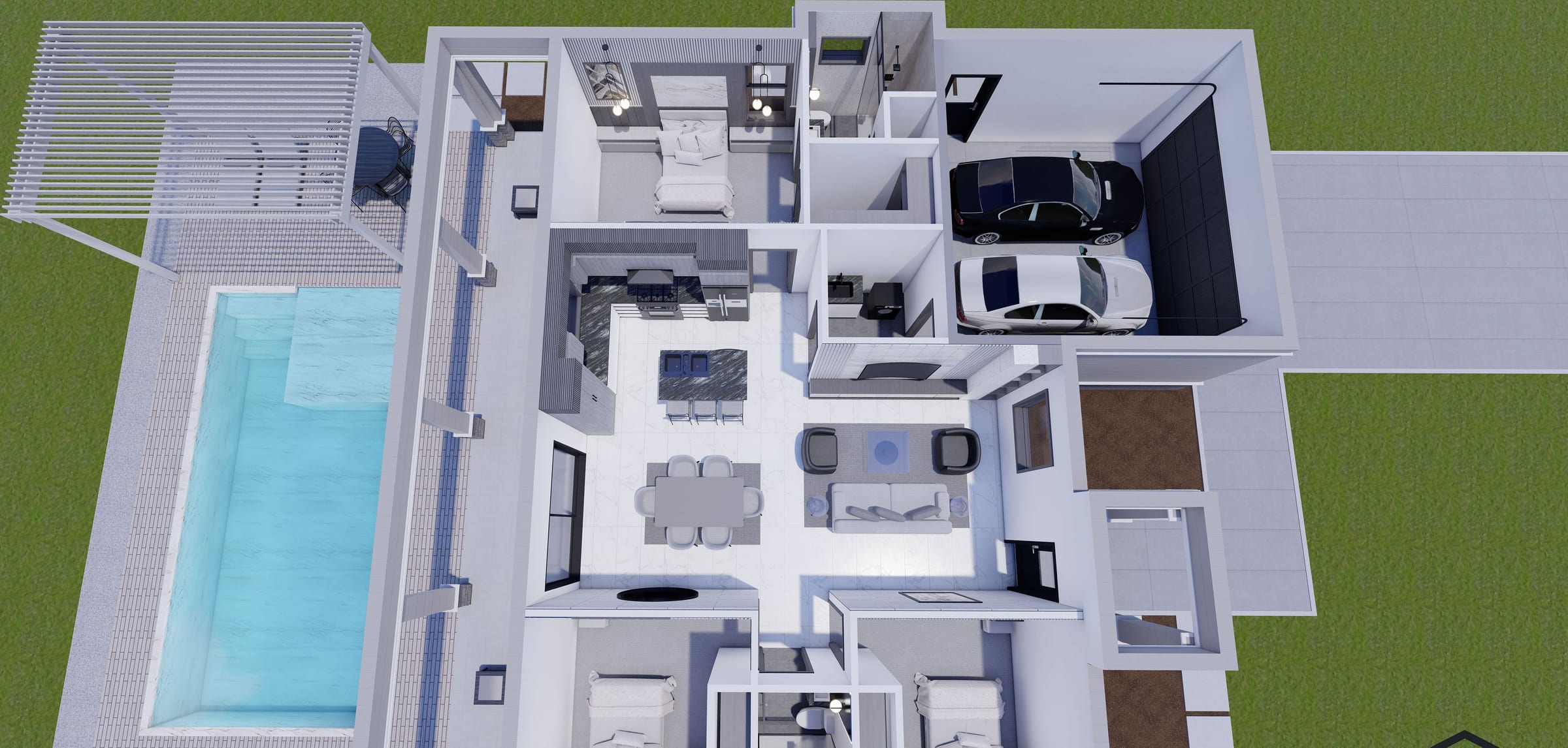 Thriae 3D floor plan, side view