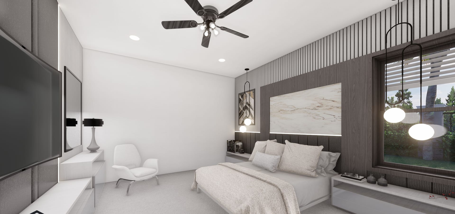 Thriae master bedroom