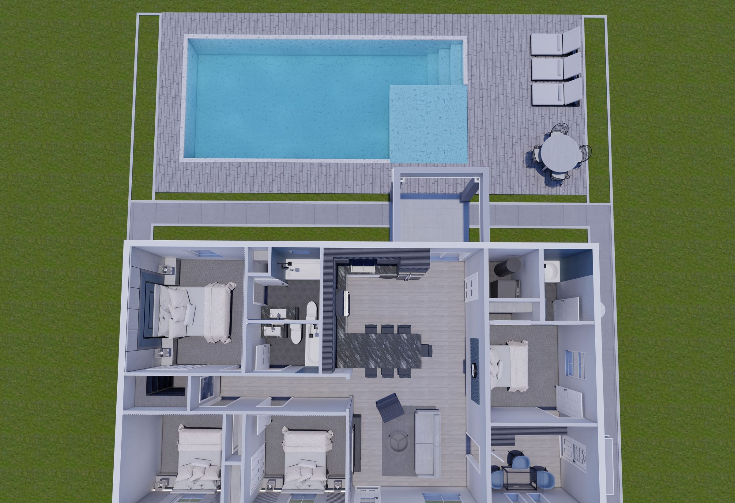 Tiresias M2 3D floor plan, top-down