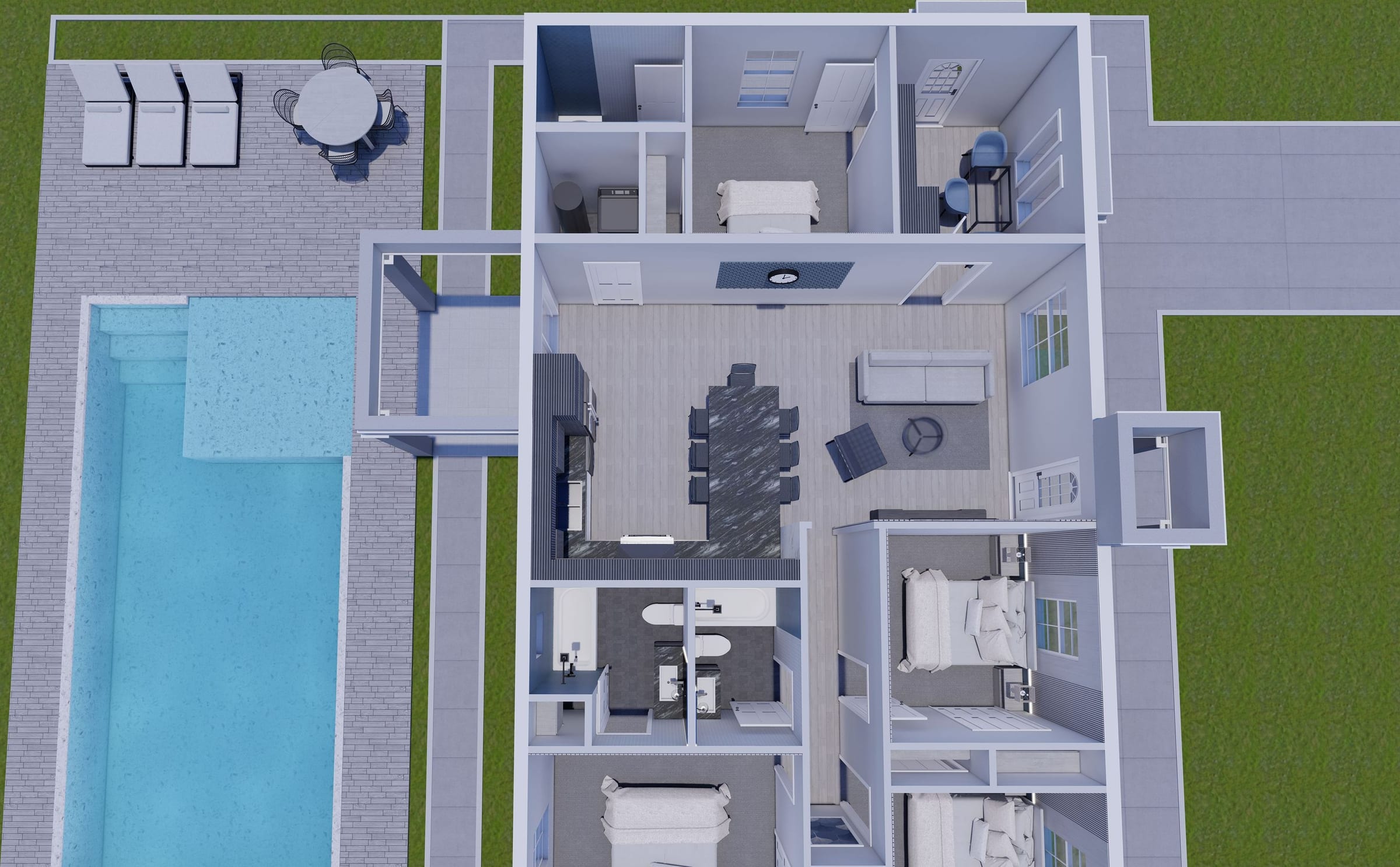 Tiresias M2 3D floor plan, side view