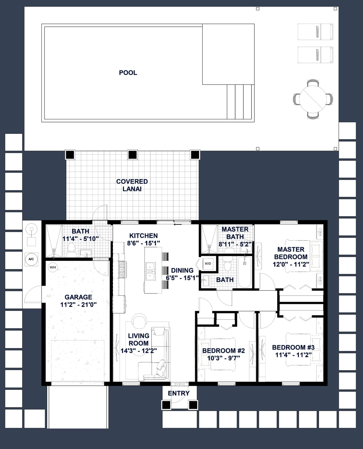 Tiresias M4 2D floor plan with dimensions