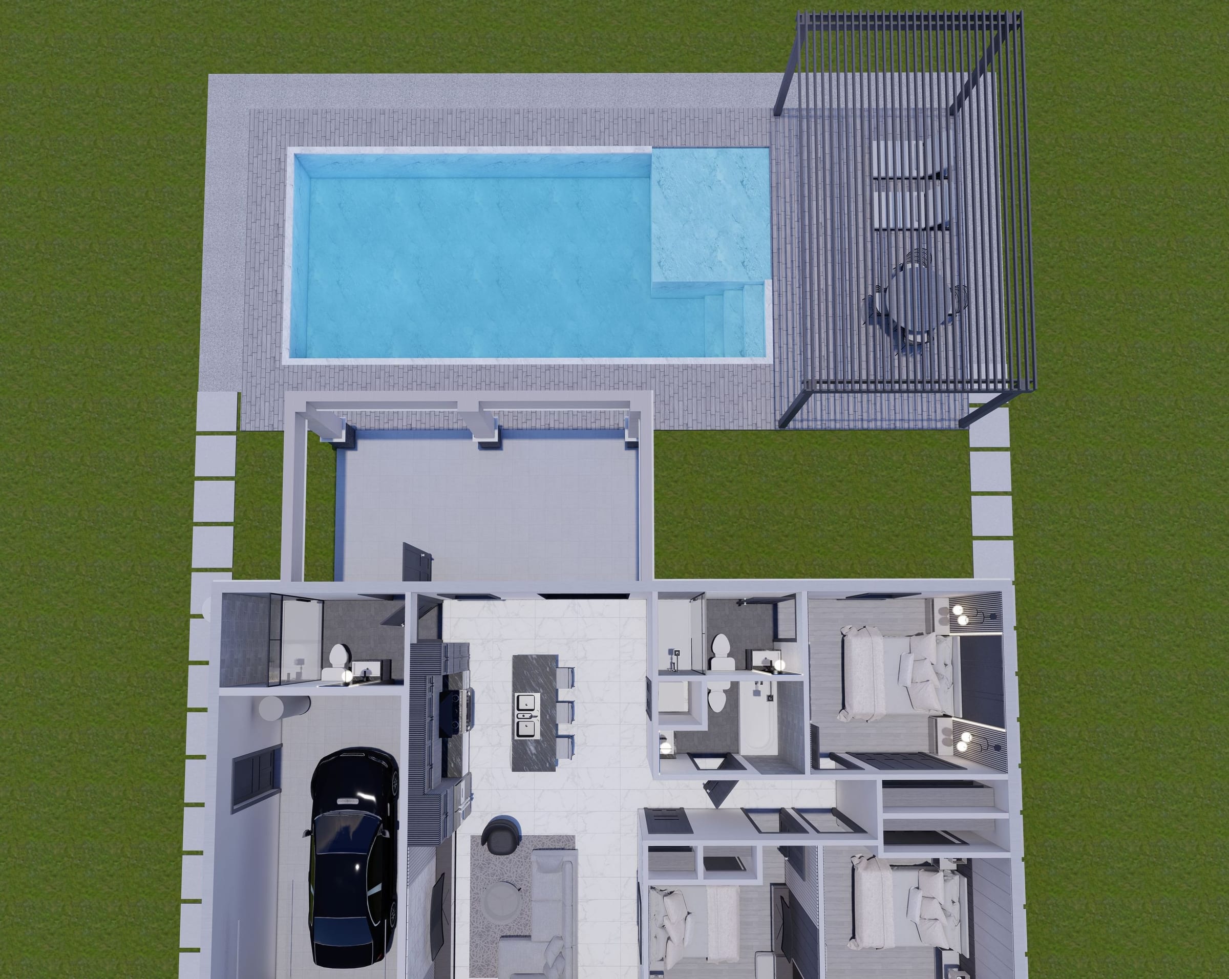 Tiresias M4 3D floor plan, top-down