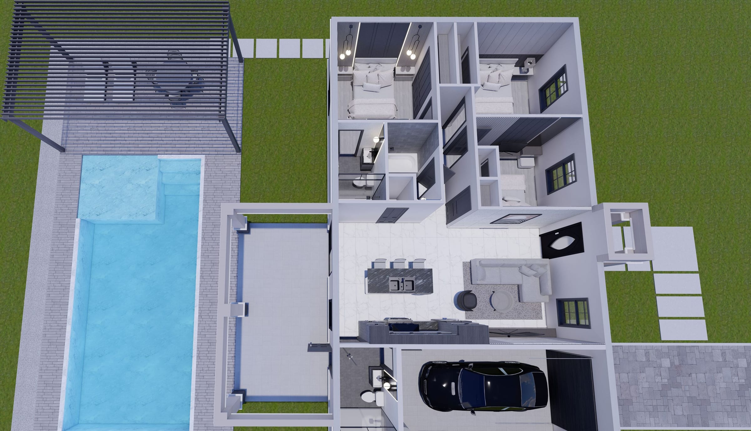 Tiresias M4 3D floor plan, side view