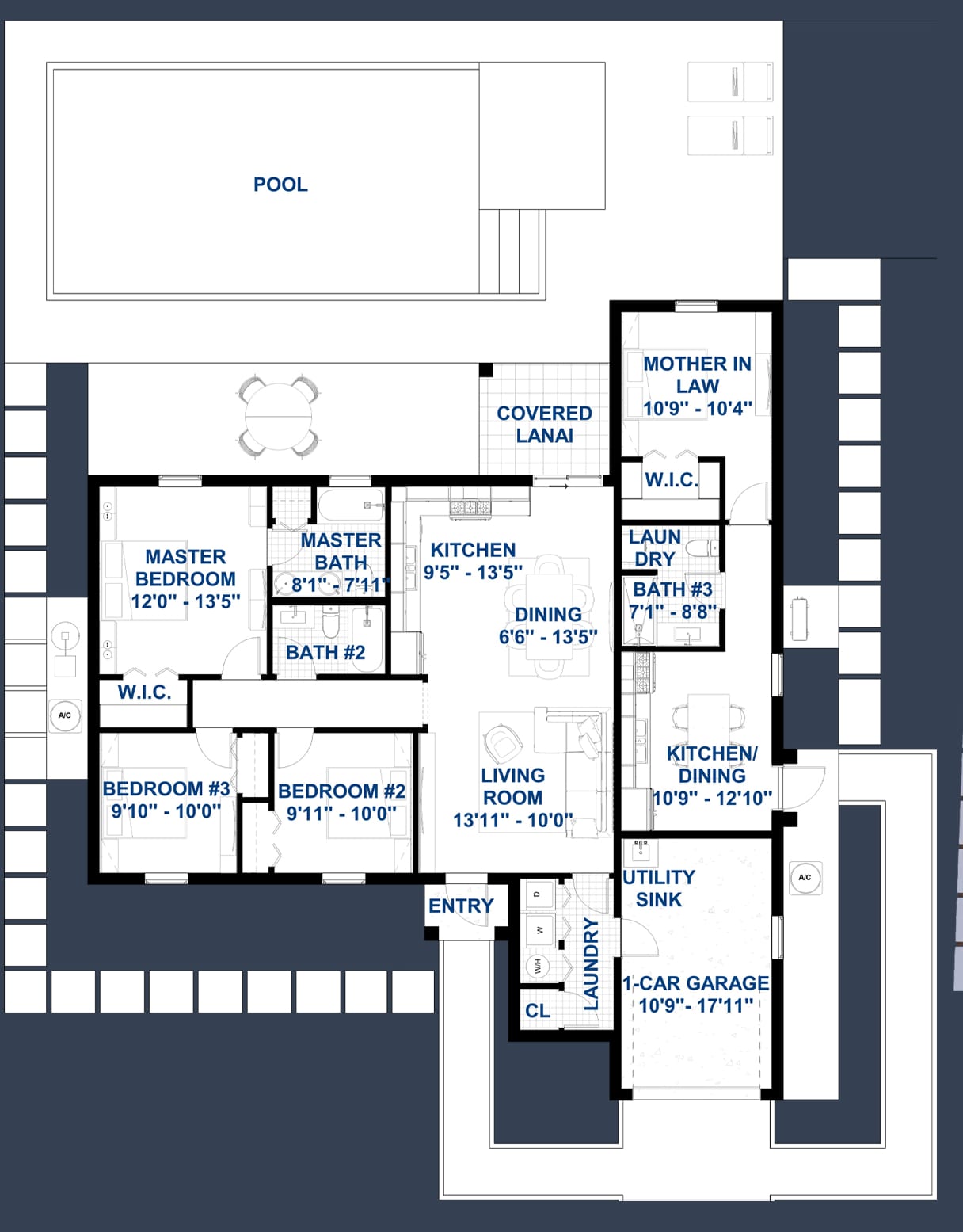 Tiresias M5 2D floor plan with dimensions