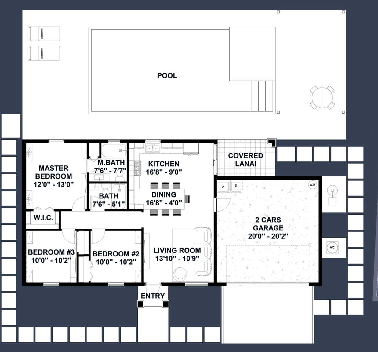Tiresias M6 2D floor plan with dimensions