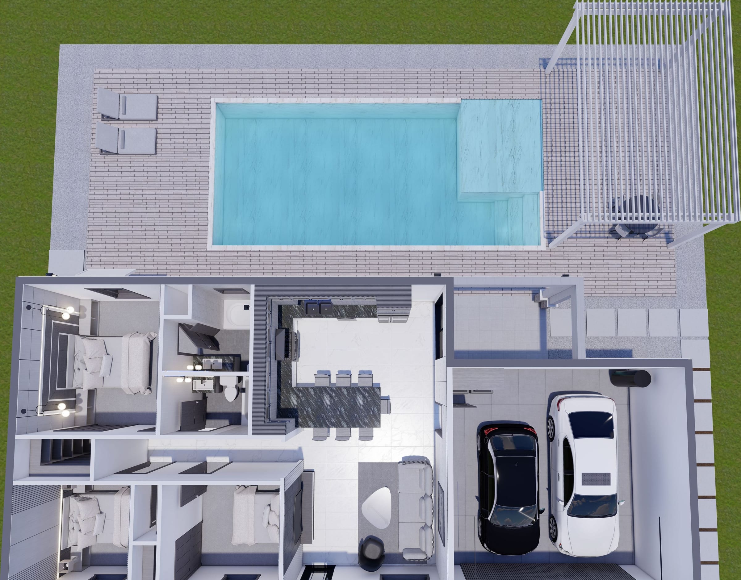 Tiresias M6 3D floor plan, top-down