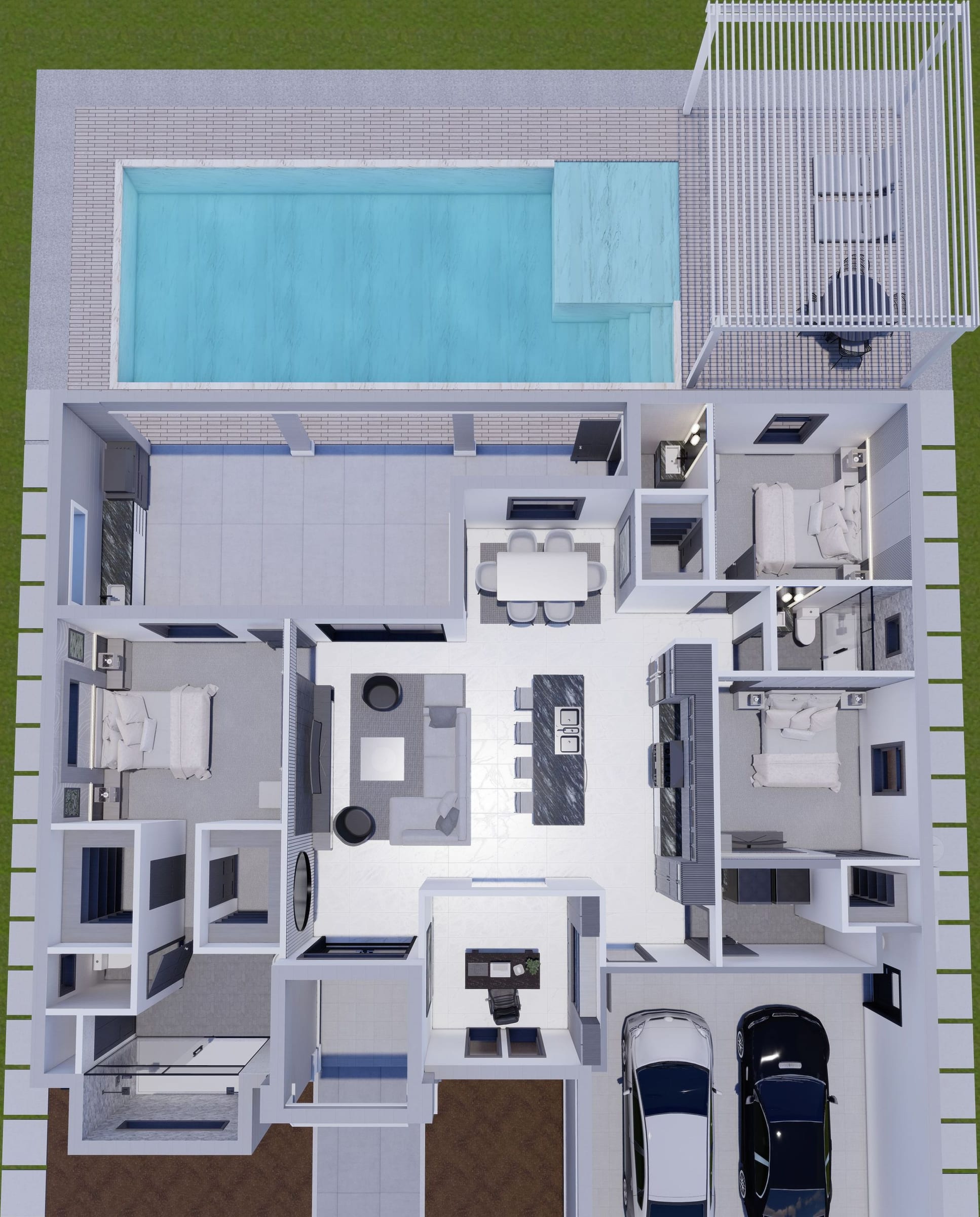 Typhon M2 3D floor plan, top-down