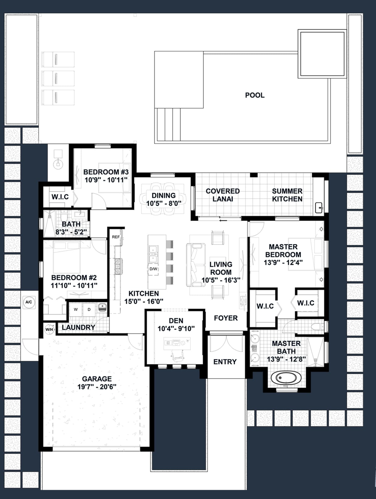 Typhon 2D floor plan with dimensions