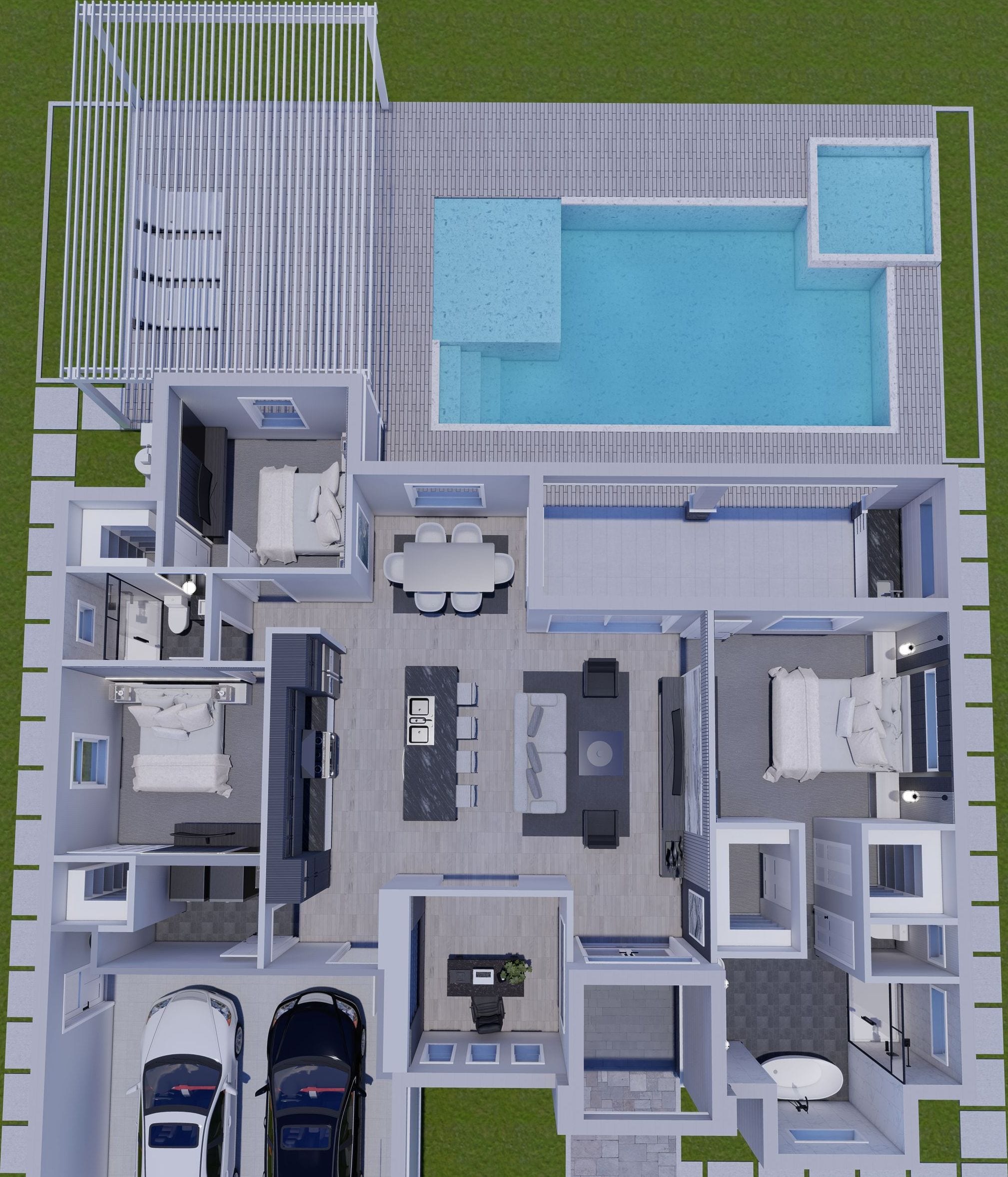 Typhon 3D floor plan, top-down
