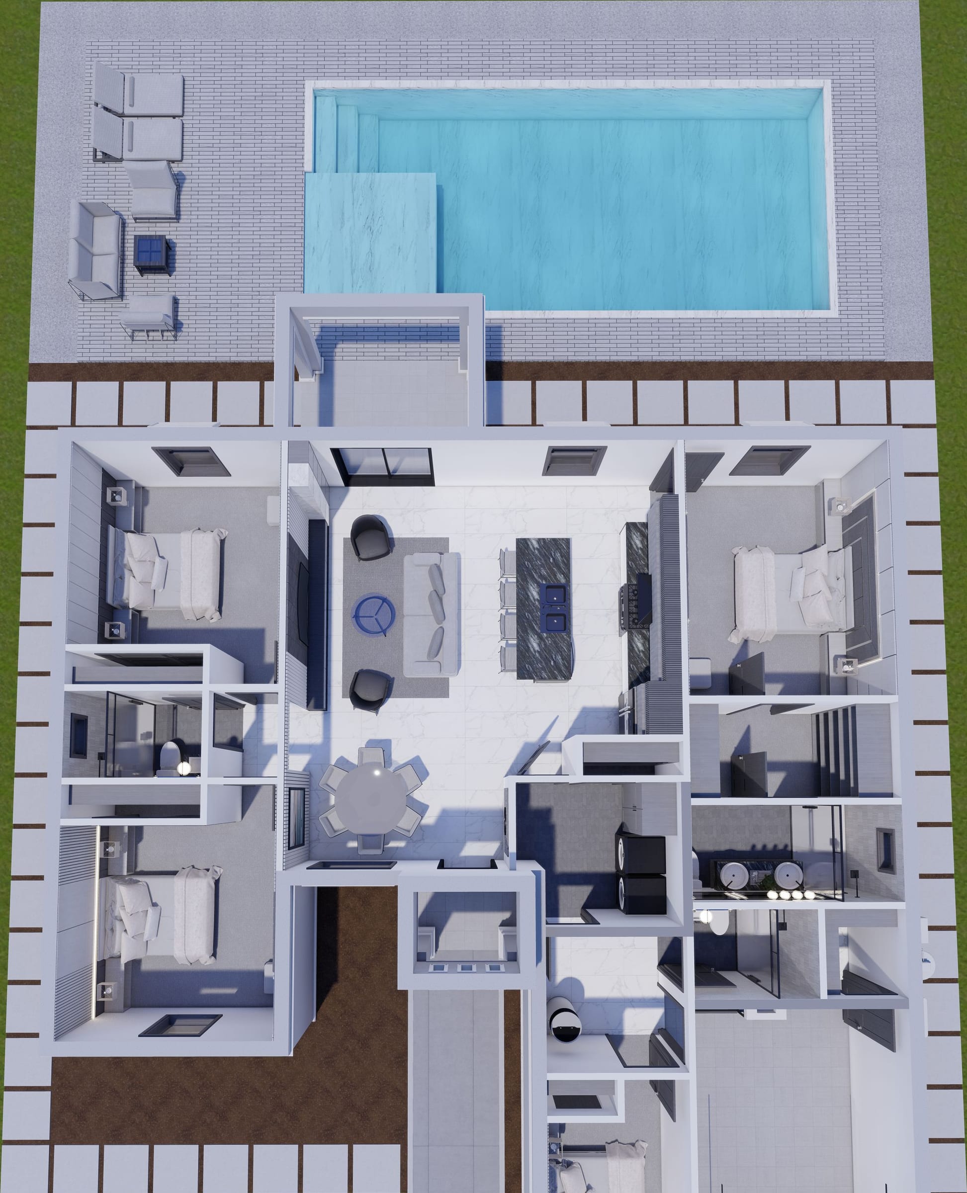 Veracruz 3D floor plan, top-down