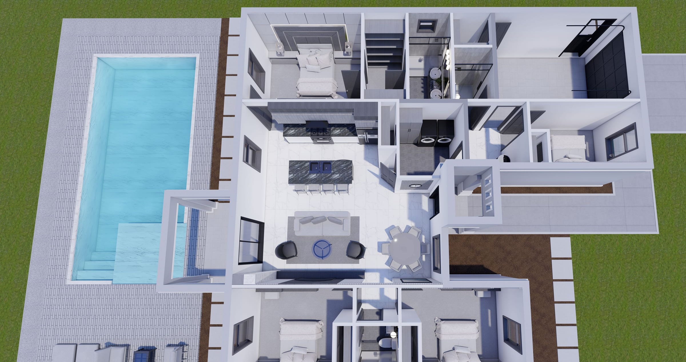 Veracruz 3D floor plan, side view