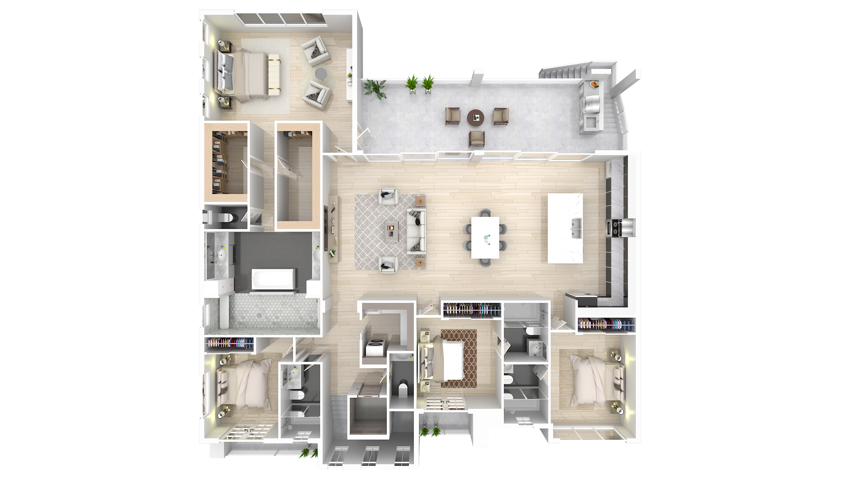 Esplanade main living level 3D layout