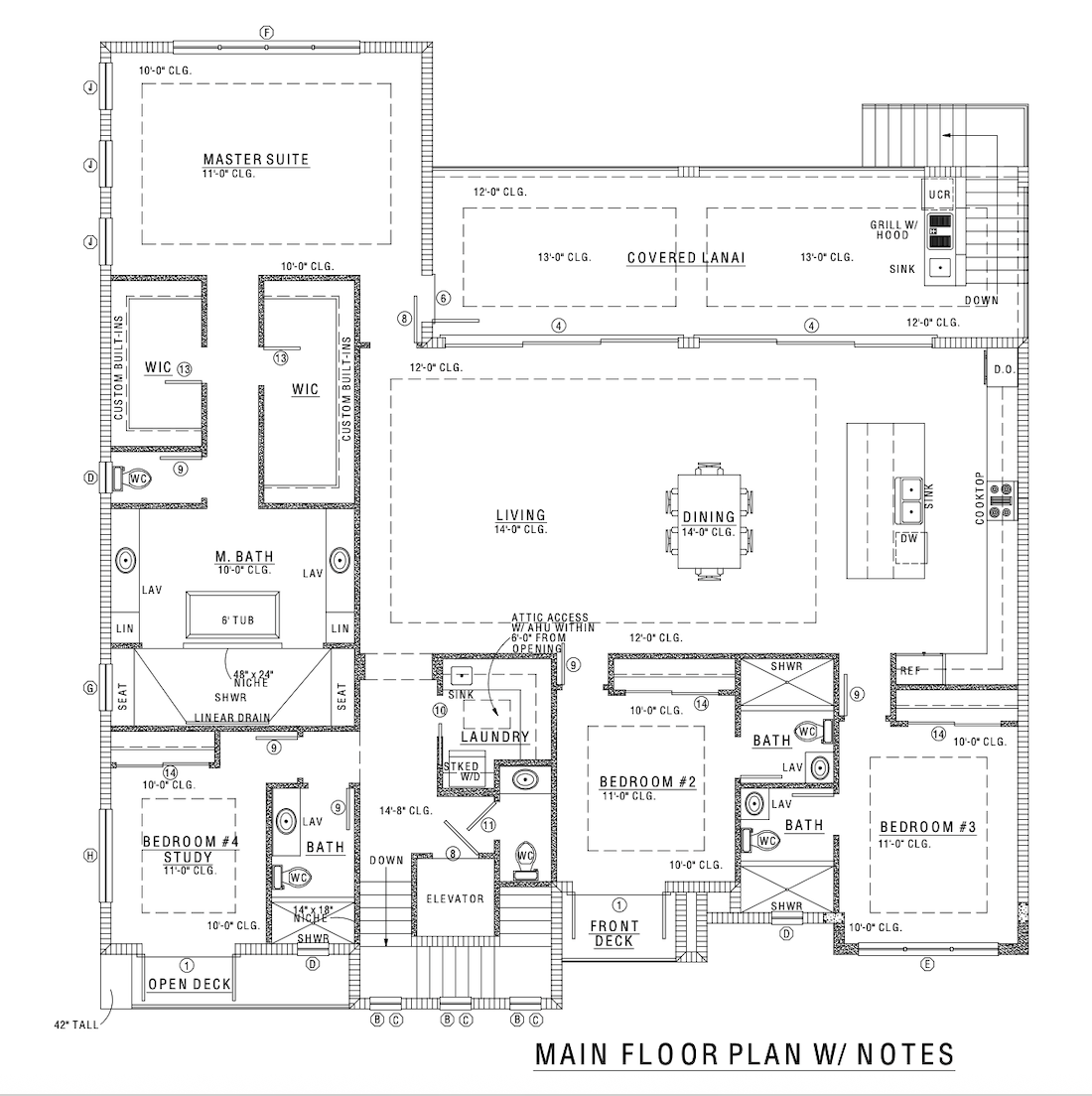 Esplanade main living level 2D floor plan